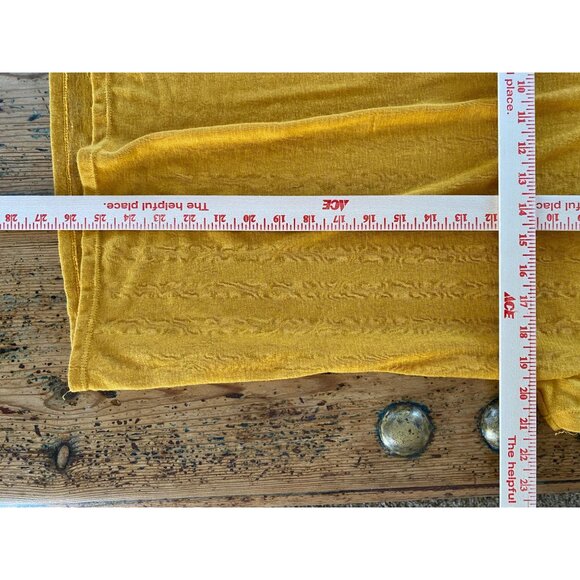 Modern Canvas Womens Mustard Yellow Crochet Sleeve T-Shirt XL Modal Polyester - Picture 6 of 6